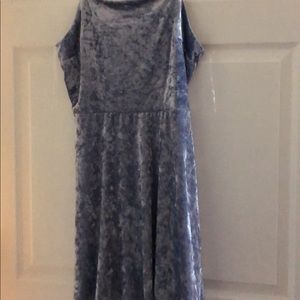 Blue crushes velvet dress
